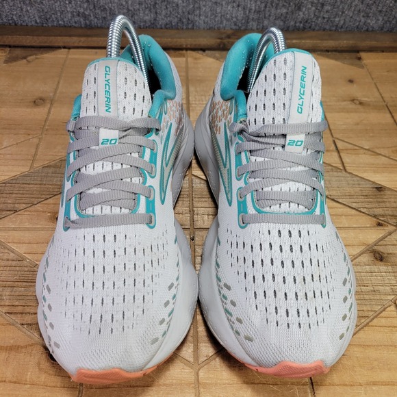 Brooks Glycerin 20 Womens Size 8.5 Gray Blue Athletic Running Shoes Sneakers - Picture 3 of 12